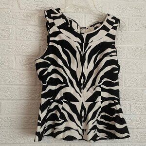Kate Spade zebra print flounce top